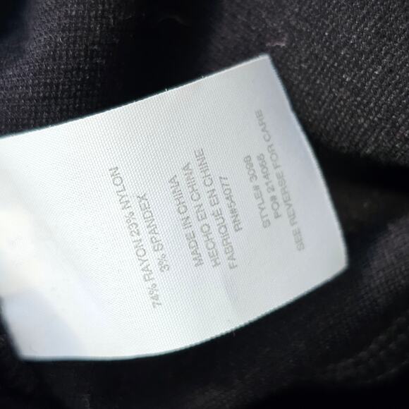 Cabi black ponti skirt with flared asymmetrical peplum size 10 - Picture 9 of 10